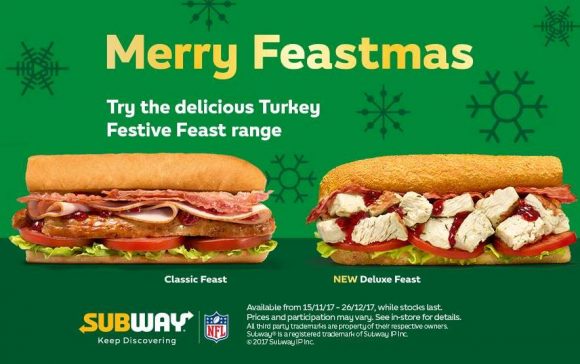 Subway christmas menu